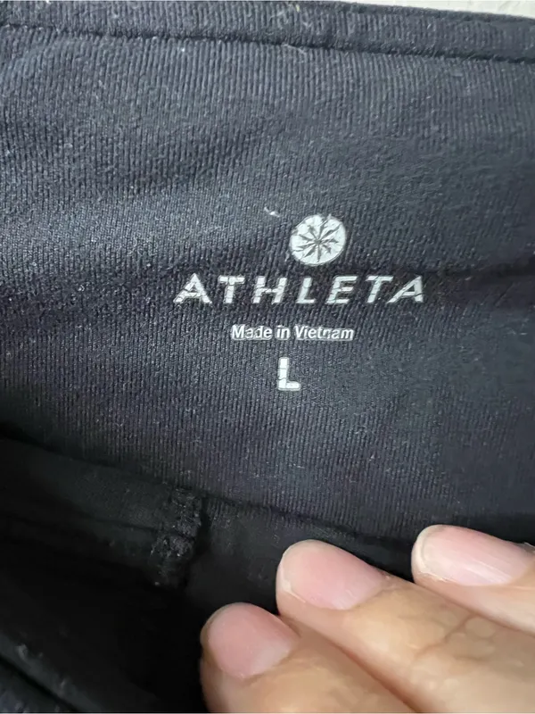 Athleta Be Free Black Crop Capri Leggings 17" Inseam High Rise Athletic Yoga Pan - Image 5