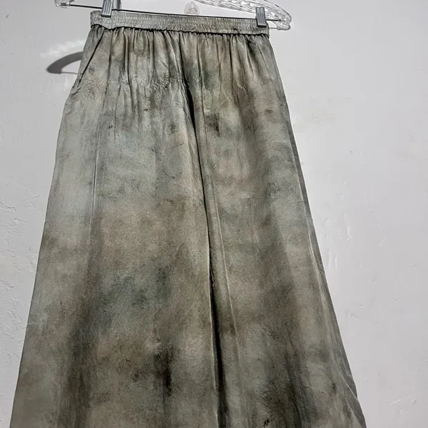 Aritzia Wilfred Aries Pants High Waisted Wide Leg Icy Sage Frost Size XS - Image 4