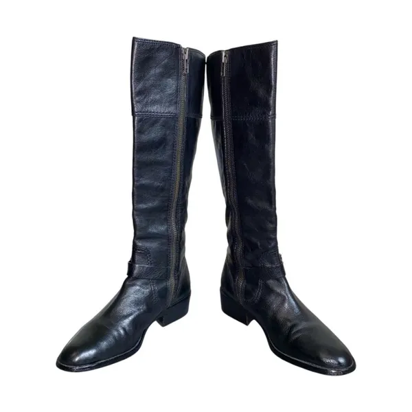 Coach Womens Jacinda Tall Knee-High Black Leather Riding Equestrian Grunge Boots - Image 3