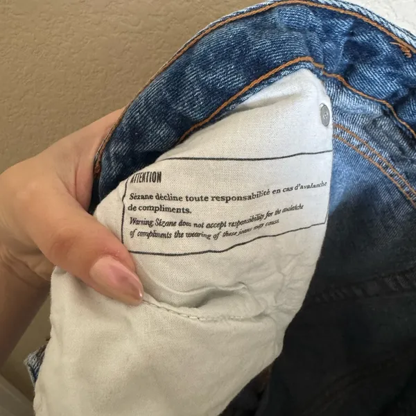 Sézane Brut Sexy Blue‎ Denim Jeans Sz 27 - Image 6