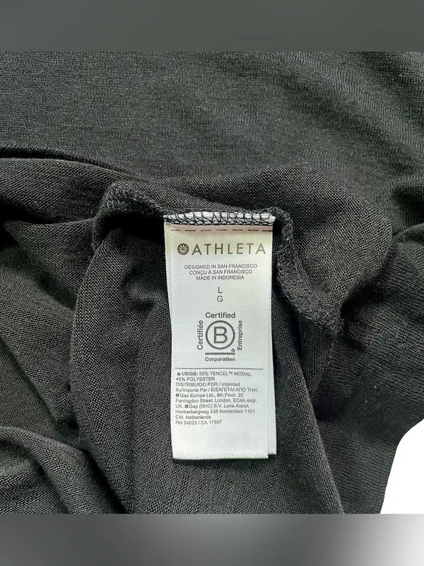Athleta Breezy Black Serene Modal Blend Relaxed Boxy Top - Image 4