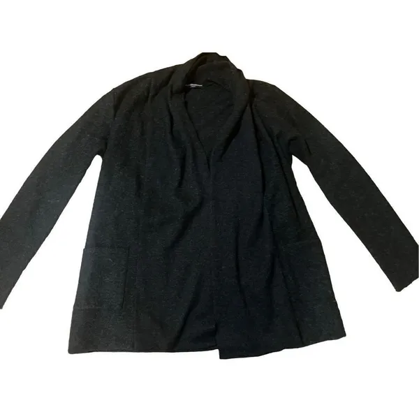 Brandy Melville charcoal gray wool blend open cardigan one size‎ - Image 6