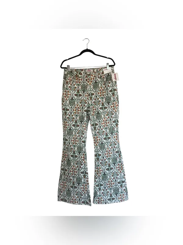 NWT Wrangler Fierce Flare High Rise JEANS Size 12 X 32 Green Vintage Garden Y2K - Image 5
