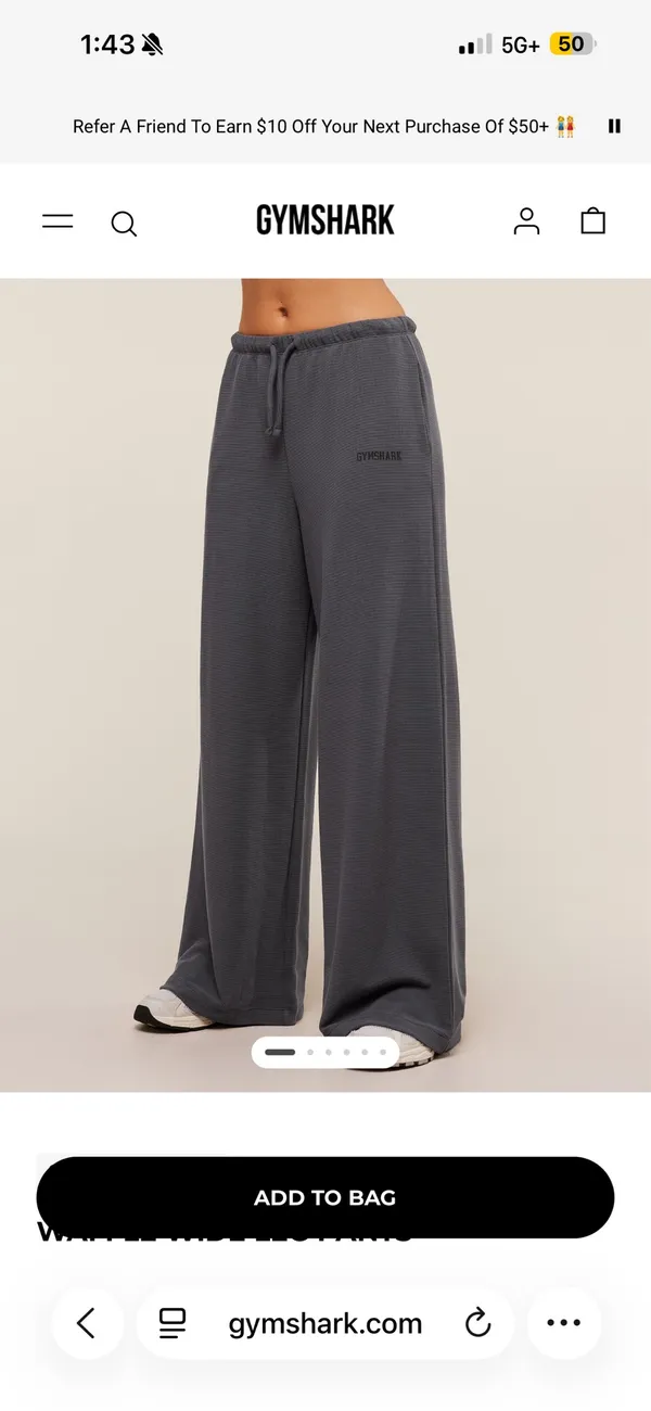 Gymshark Sweatpants Grey - Image 3