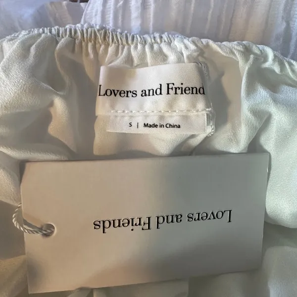 Lovers + Friends White Halter Mini Dress SMALL Fit Flare Party Festival $200 NEW - Image 7