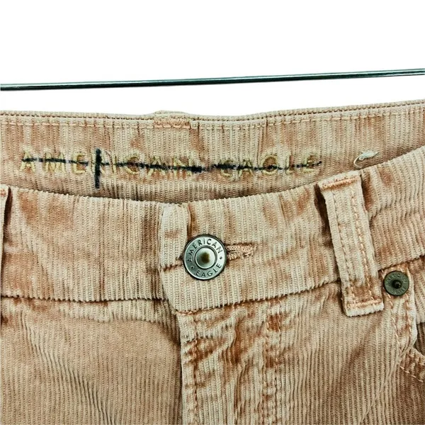 American Eagle Women's Super Stretch Corduroy Curvy Mom Straight Pant Pink Color - Image 4