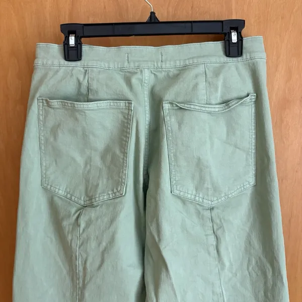 Madewell‎ The Emmett Wide-Leg Crop Pant: Welt Pocket Edition 30 X 27 Pistachio - Image 2