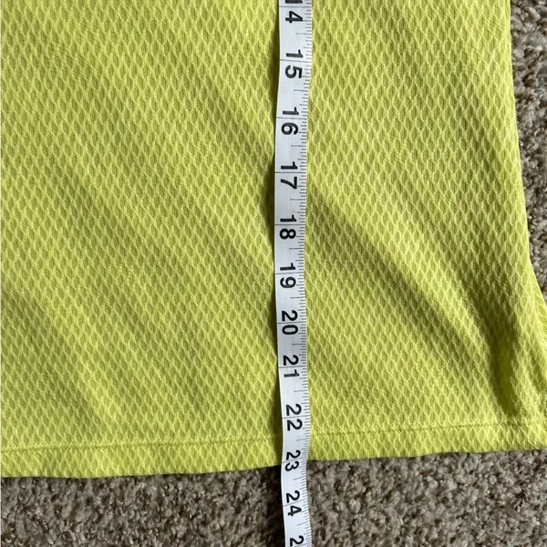 🦋 Saucony Neon Yellow Green Lighweight Hooded Long Sleeve Athletic Top Medium - Image 7