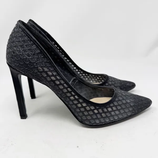 Nine West Tatiana Pointed Toe Heels – Size 9 Gray Silver Shimmer - Image 6