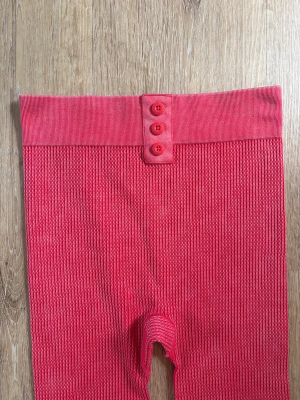 Fabletics Red Ribbed Matching Yoga Set - Image 9