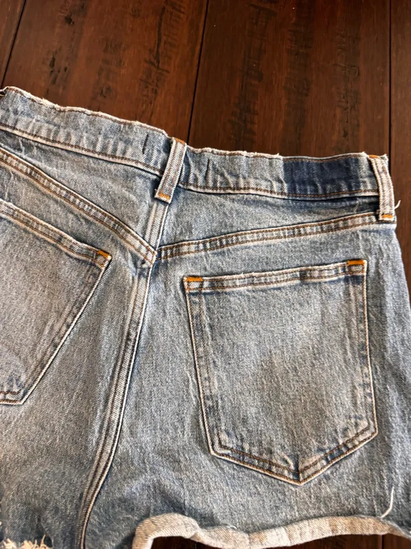 Abercrombie High-Rise Light Blue Denim Shorts - Image 7