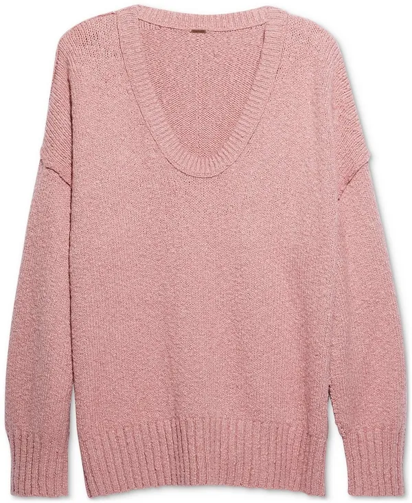 Free People Brookside Tunic Sweater Pink Small - Image 2