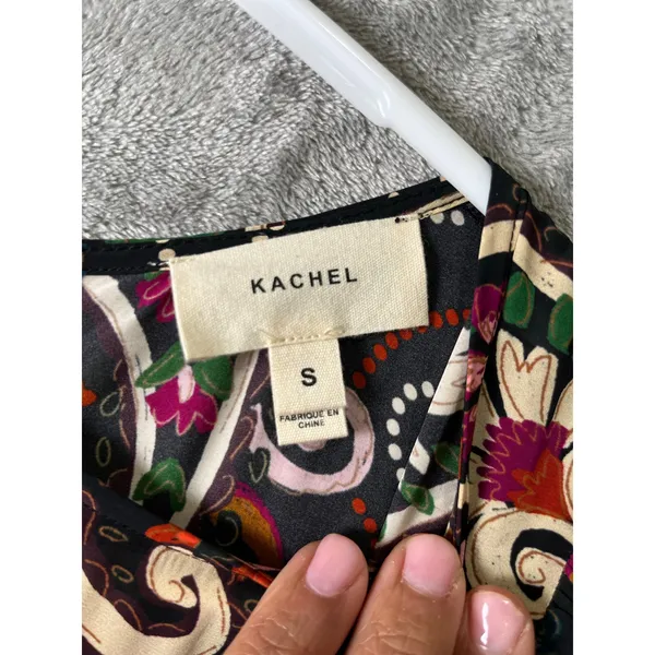 Kachel Paisley Midi Dress Puff Sleeve Boho Cottagecore Romantic Flowy Festival S - Image 4