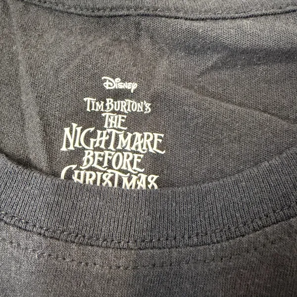 Disney Nightmare Before Christmas Jack Sally Black Graphic T-Shirt Small S - Image 3