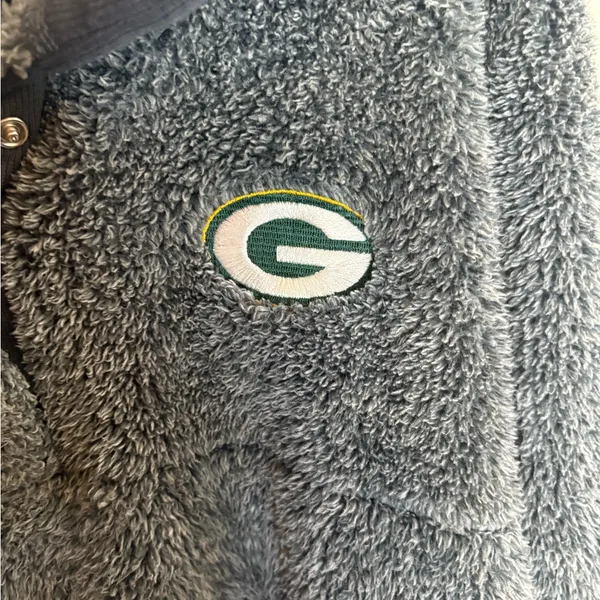 NFL Greenbay Packers Gray Fleece Pullover - Image 3