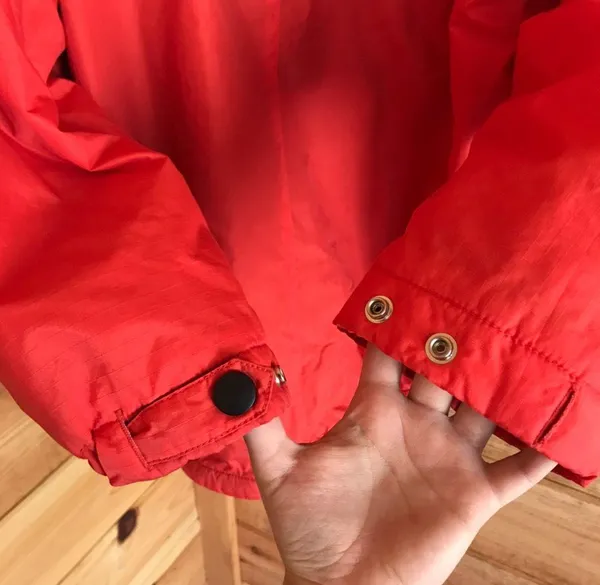 BRIGHT ORANGE IZZI FLEECE LINED OVERSIZED WINDBREAKER BOMBER PUFFER JACKET - Image 5