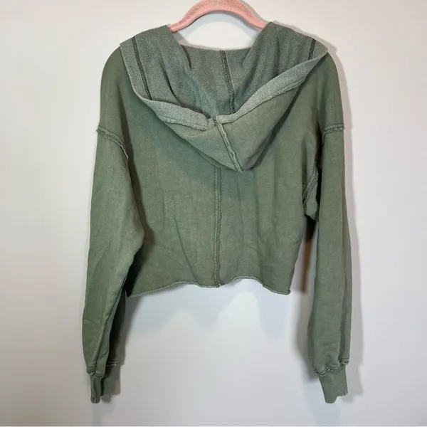 Aerie Women’s Green‎ V-Neck Hoodie XS - Image 8