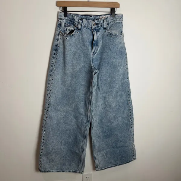 Gap Baggy Mid Rise Studded Denim Jeans - Image 2