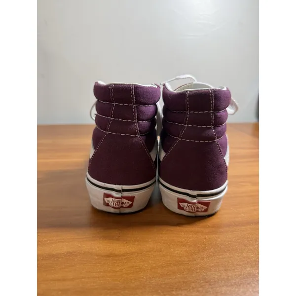 Vans Sk8-Hi Sneakers Suede Skate Comfort Casual Grape Wine/True White Women's 8 - Image 4