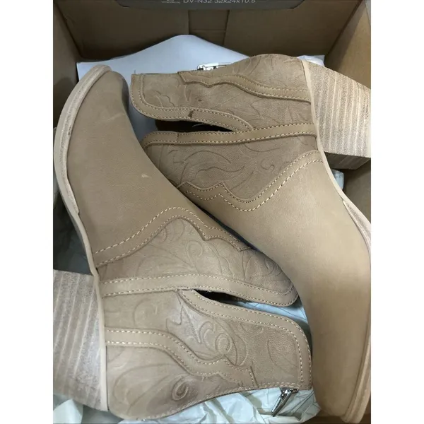 DOLCE VITA Silvan Tan Toffee Nubuck Suede Western Booties Sz‎ 6 NWB - Image 10