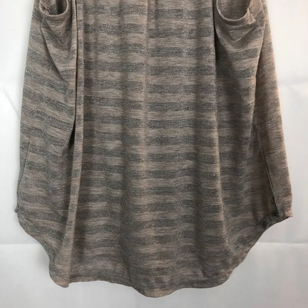 American Eagle Sleeveless Striped Metallic Swing Top Size Medium - Image 9