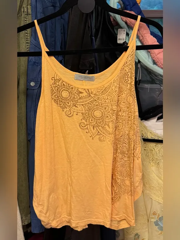 NWT Free People Ragabond Heirloom Tank - Sunburst Combo peach - Small - Image 8