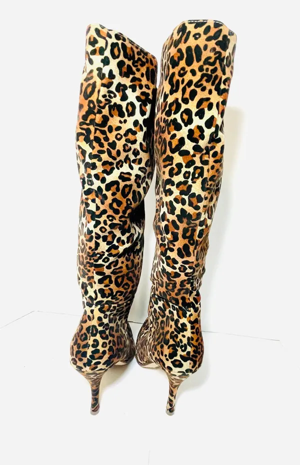 Leopard Animal Print Knee High Boots - Image 9