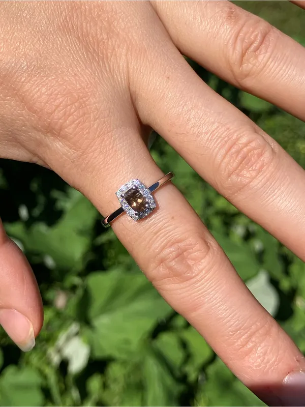 Color Changing Garnet Moissanite Ring Size 9 Silver - Image 4