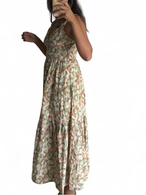 Abercrombie & Fitch Maxi Dress in Sage & Tan - Image 2