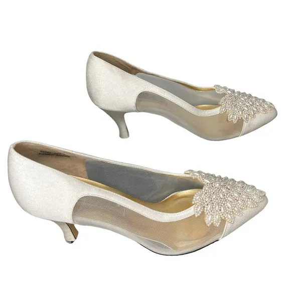 Miranda Heels with Pearl Accents‎ Size 8.5 - Image 4