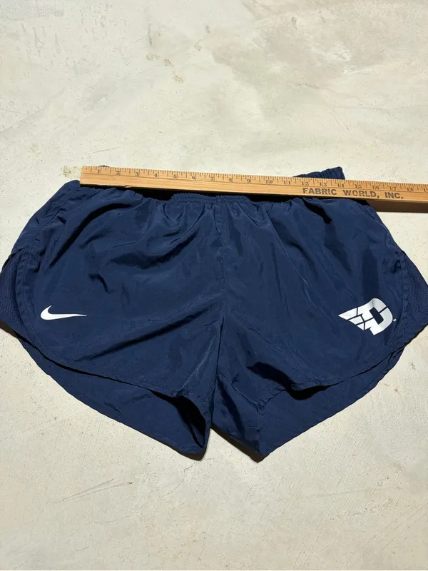 Nike Women’s Navy Running Shorts Dayton flyers large - Image 4