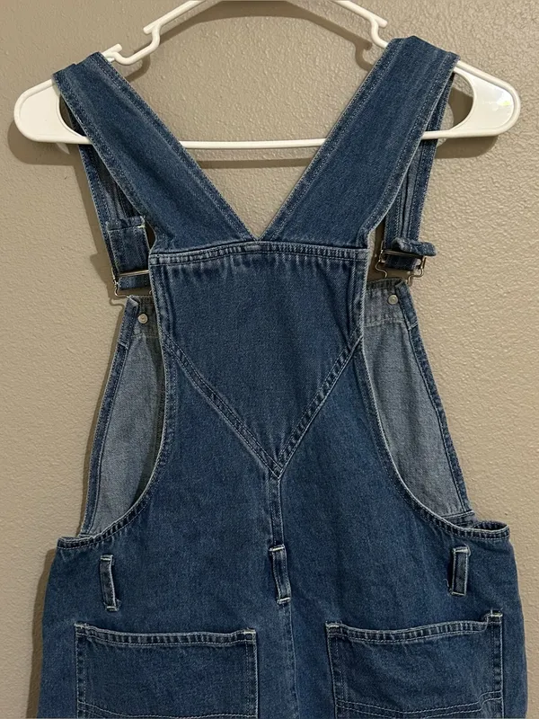 Vintage Disney Winnie The Pooh Cotton Denim Overalls Shorts Women’s Size Small - Image 8
