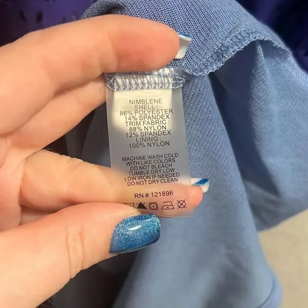 ✨Title Nine Nimblene Illusion Eyelet Purple Blue Tank Sz Medium Dress✨ - Image 9