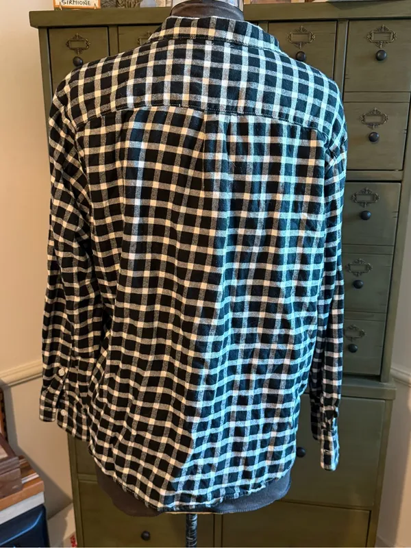 GAP Black & White Plaid Women’s Button-Up Pajama Set SZ M - Image 2