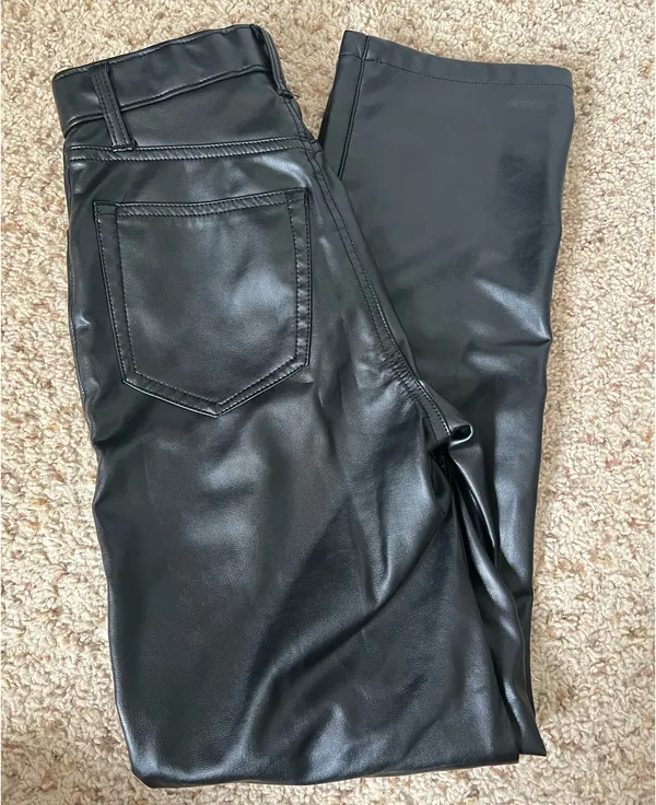 Abercrombie 90s Straight Leather Pants - Image 5