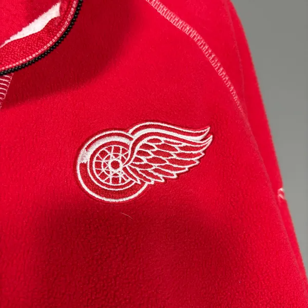 Detroit Red Wings RBX Women's Red & White Fleece Jacket - Size Large - Full Zip - Image 4