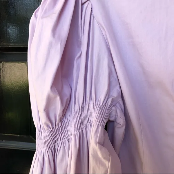 ZARA STRETCHY POPLIN SHIRT TRF Lilac XS - Image 15