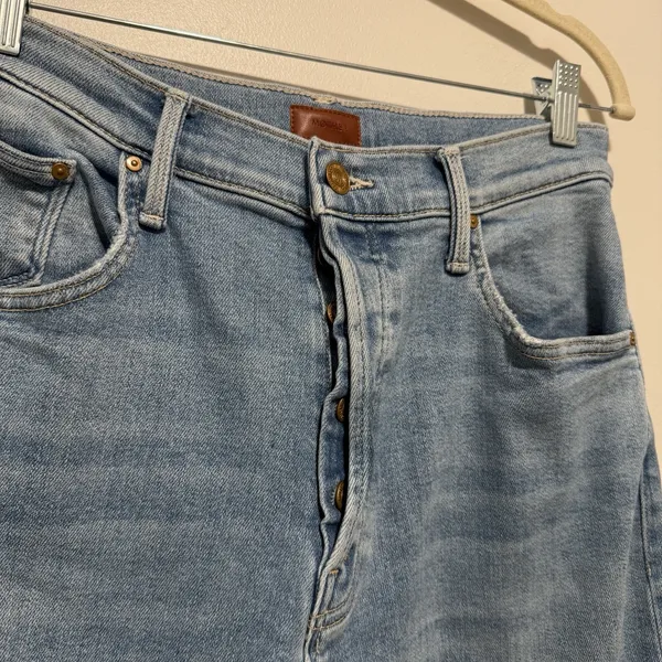 Mother High Waisted Spinner Ankle Fray Jeans In The Blink of an Eye Size 26‎ - Image 5