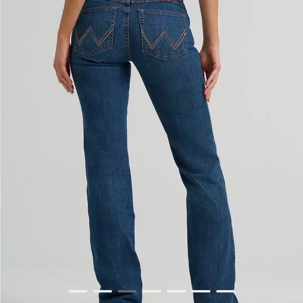 Wrangler Women's Q - Baby Boot Cut Jeans in Deep Blue - Image 2
