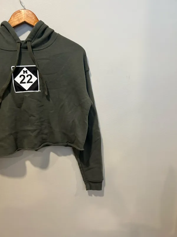 M22 cropped hoodie Green - Image 2