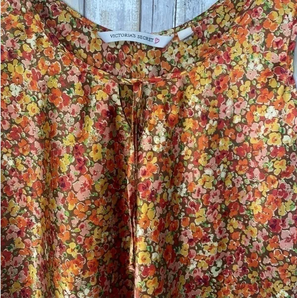 Victoria’s Secret Vintage Orange Floral Tank •Medium - Image 3