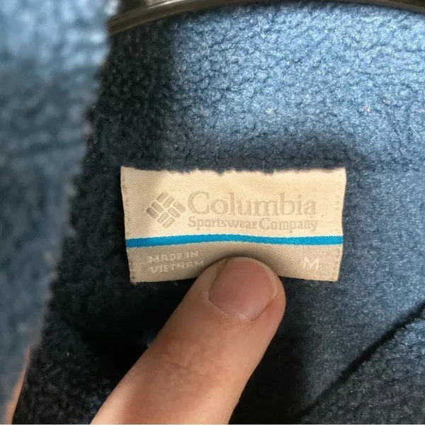 Columbia‎ thick fleece jacket navy blue size medium - Image 4