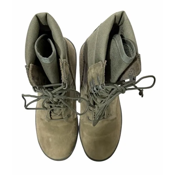 UFCW‎ Mondo Green Leather Suede Vibram Sole Military Combat Boots Men's Size 5 R - Image 5