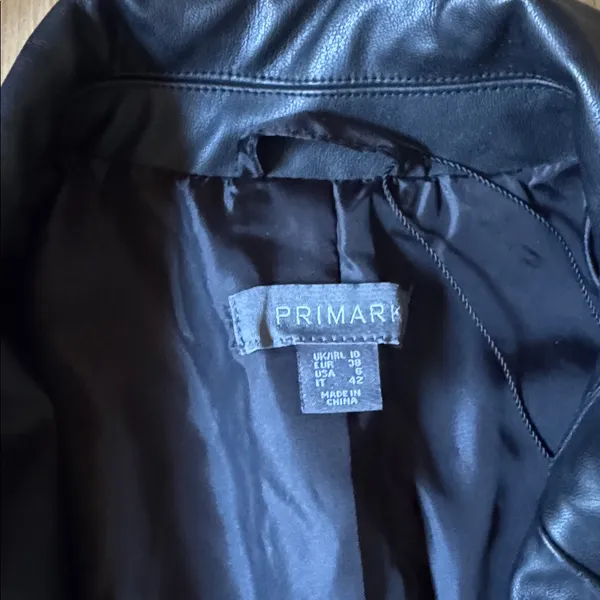 Primark Black Faux Leather Jacket - Image 2