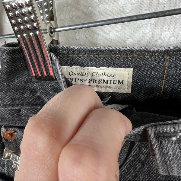 Levi’s Premium Washed Black High‎ Rise 501 Shorts - Image 3