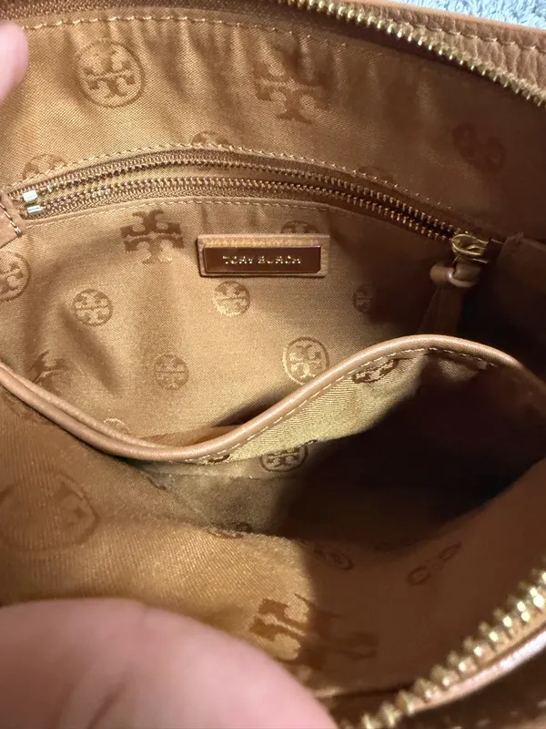 Tory Burch Ivy Crossbody Bag Brown Pebbled Leather - Image 10