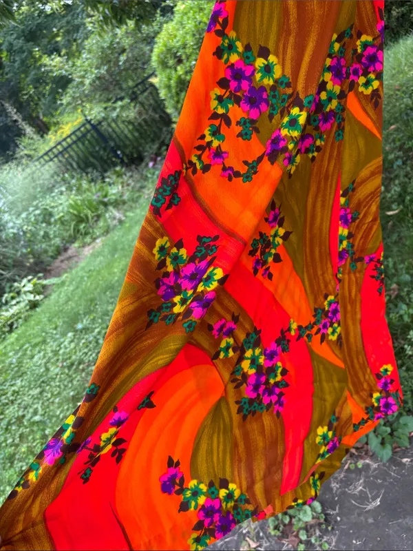 Bright Orange Tropical Sun Dress - Image 2