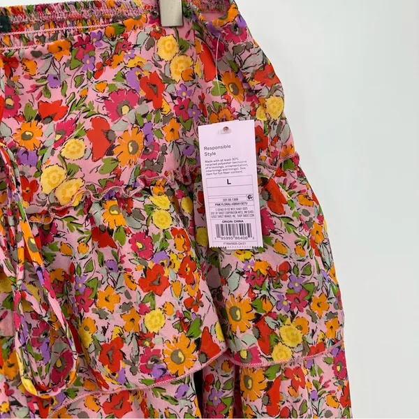 Wild Fable Floral Mini Ruffle Tiered Skirt Size Large New With Tags Fairy - Image 4
