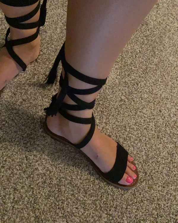 Steve Madden Kaara Black Sued Sandals - Image 4