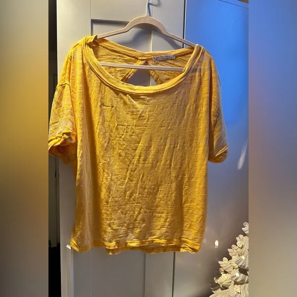 NWOT Free People Viola Oversized Slub Knit Cut Out Back T-Shirt we the free - Image 5